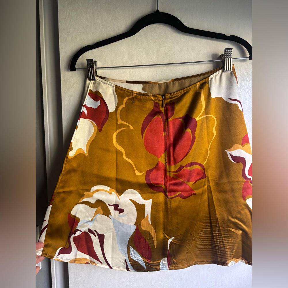 Reformation Floral Skirt in Brown and Pink - Picture 3 of 5